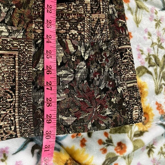 Vintage Holly Blazer Floral Tapestry Velvet Womens 6 Abstract Long Line 90s 80s - Picture 7 of 8